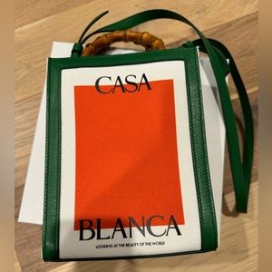 EEUC Casablanca bamboo handle mini tote